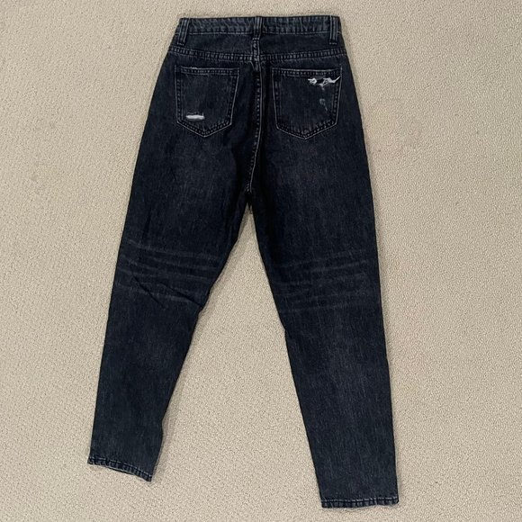 Black Ripped High Waisted Jean 25" Waist - Picture 4 of 4